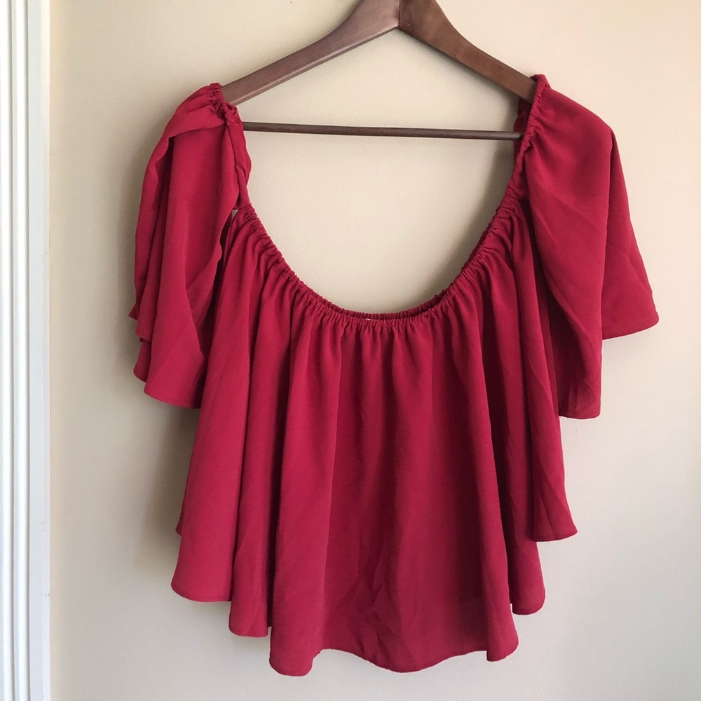Red blouse